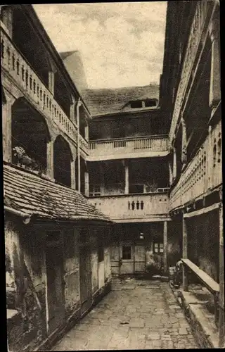 Ak Meißen, Altstadt, Alter Hof in der Burggasse