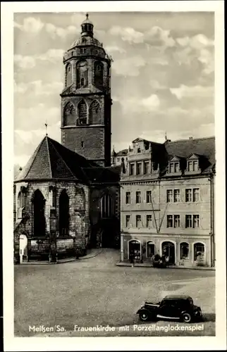 Ak Meißen, Frauenkirche mit Porzellanglockenspiel
