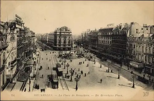 Ak Bruxelles Brüssel, La Place de Brouckere