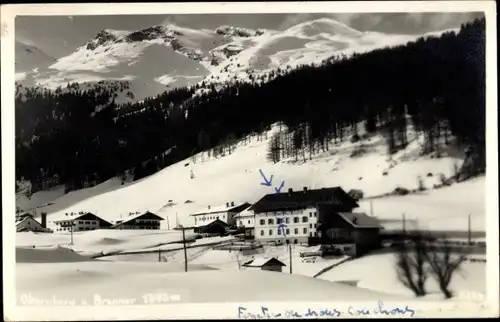 Ak Obernberg am Brenner in Tirol, Winteridyll, Häuser