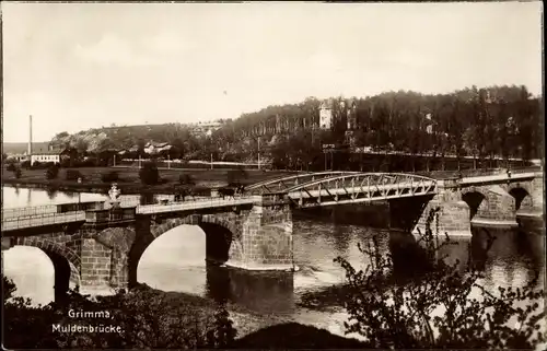 Ak Grimma in Sachsen, Muldenbrücke