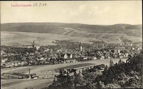 Ak Sondershausen im Kyffhäuserkreis Thüringen, Panorama