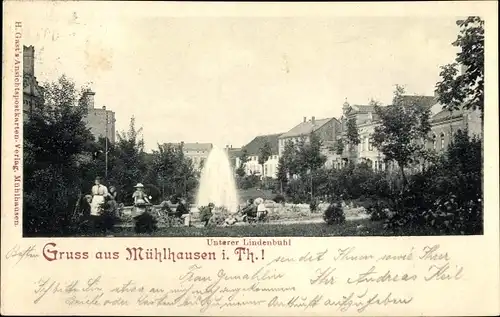 Ak Mühlhausen in Thüringen, Unterer Lindenbühl