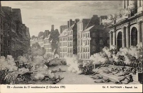 Künstler Ak Nathan, Napoleon, Journée du 13 vendemiaire, 5 Octobre 1795
