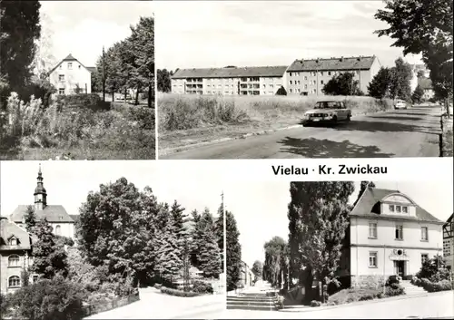 Ak Vielau Reinsdorf Sachsen, Straßenansichten, Gebäude, Kapelle