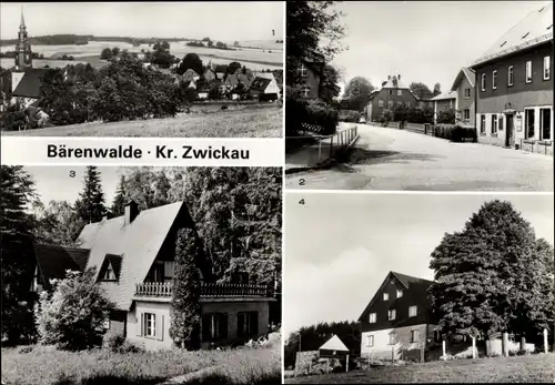 Ak Bärenwalde Crinitzberg in Sachsen, Teilansicht, Auerbacher Straße, Ferienheim Hubertushöhe