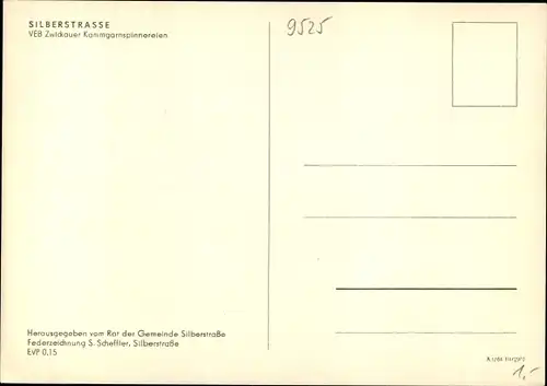 Künstler Ak Silberstraße Wilkau Haßlau in Sachsen, VEB Zwickauer Kammgarnspinnereien