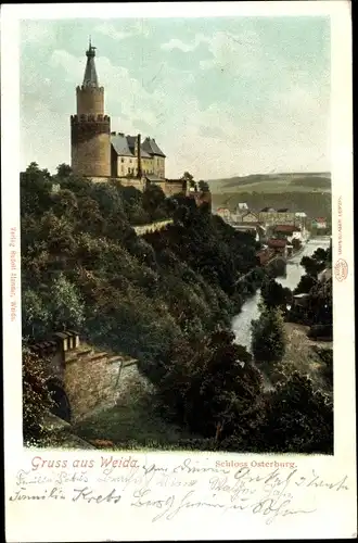 Ak Weida in Thüringen, Schloss Osterburg
