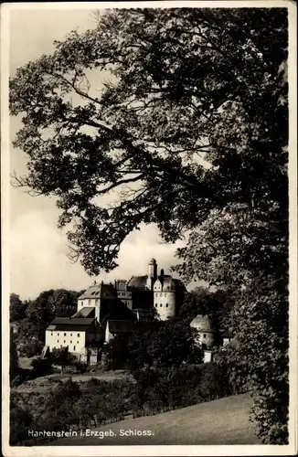 Ak Hartenstein Erzgebirge, Blick zum Schloss