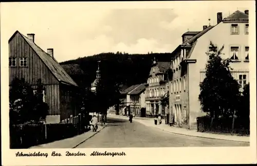 Ak Schmiedeberg Erzgebirge, Blick in die Altenbergerstraße