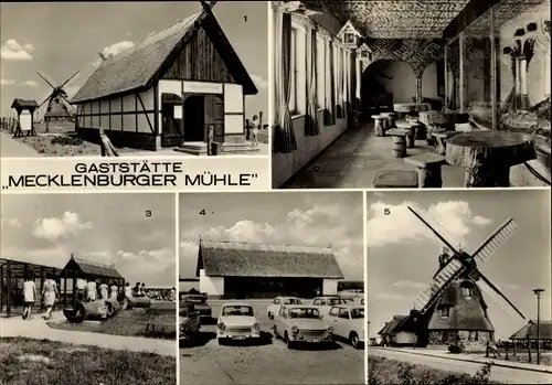 Ak Groß Stieten in Mecklenburg, Gaststätte Mecklenburger Mühle, Galerie, Vogelhaus, Tiergehege