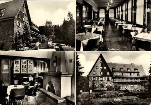 Ak Hartenstein im Erzgebirge Sachsen, FDGB-Erholungsheim Aktionseinheit, Speisesaal, Diele, frontal