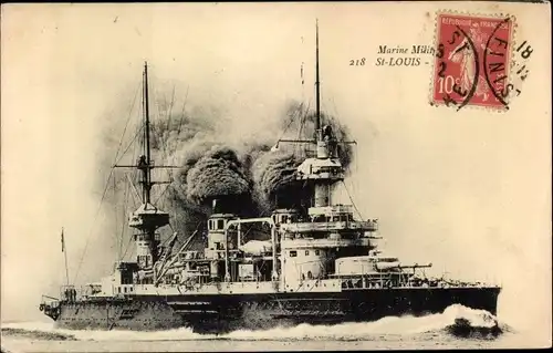 Ak Französisches Kriegsschiff, St. Louis, Croiseur