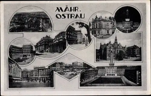 Ak Ostrava Ostrau Reg. Mährisch Schlesien, Stadtansichten, Rathaus