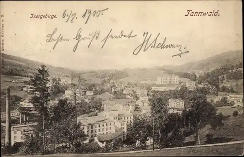 Ak Tanvald Tannwald Region Reichenberg, Ort mit Umgebung, Isergebirge
