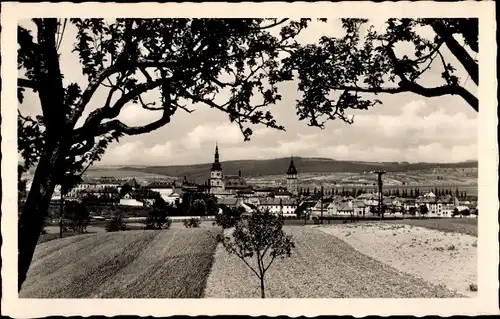 Ak Vyškov Wischau Südmähren, Blick aus der Ferne