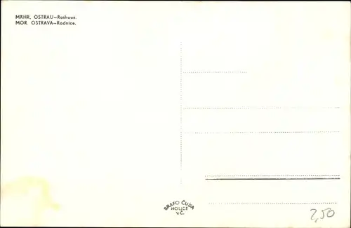 Ak Ostrava Mährisch Ostrau Region Mährisch Schlesien, Rathaus