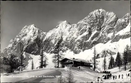 Ak Steiermark in Österreich, Turlwandhütte mit Dachstein