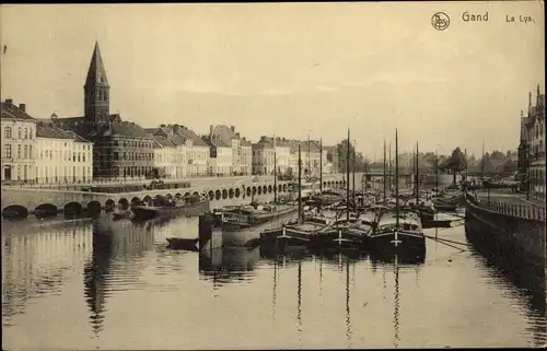 Ak Gand Gent Ostflandern, La Lys