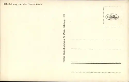 Ak Salzburg in Österreich, Stadt von der Klausenbastei aus gesehen