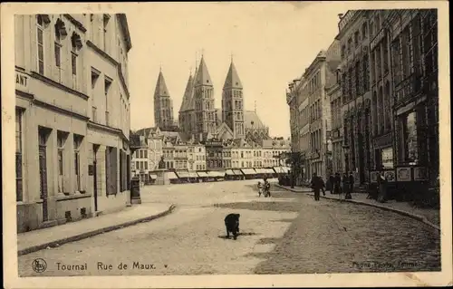 Ak Tournai Wallonien Hennegau, Rue de Maux