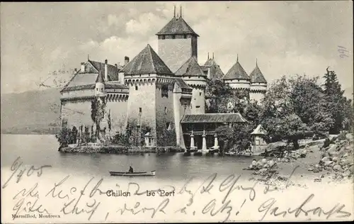 Ak Chillon Montreux Kanton Waadt, Le Port