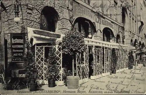 Ak Hamburg, Restaurant Klosterburg, Außenansicht