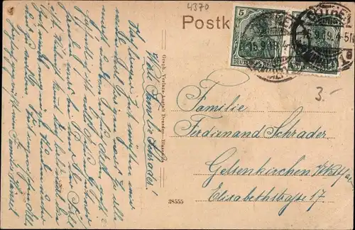 Ak Köthen in Anhalt, Postamt, Totalansicht