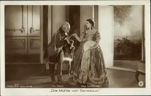 Ak Schauspieler Otto Gebühr, Olga Tschechowa, Die Mühle von Sanssouci, Ross Verlag 51 3