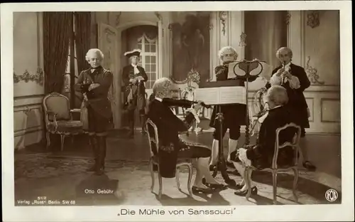 Ak Schauspieler Otto Gebühr, Die Mühle von Sanssouci, Musiker, Ross Verlag 51 2