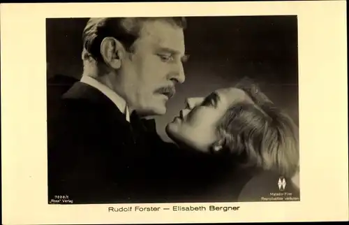 Ak Schauspieler Rudolf Forster und Elisabeth Bergner, Filmszene
