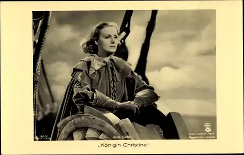 Ak Schauspielerin Greta Garbo, Königin Christine, Filmszene, Ross Verlag 194/2