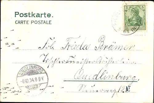 Litho Neumünster in Holstein, Rathaus, Mühlenhof, Postamt, Mühlenteich, Vereinsbank