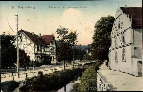 Ak Rastenberg in Thüringen, Partie an der Johannes Straße