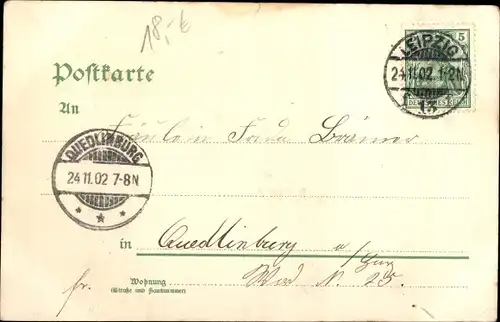 Litho Leipzig in Sachsen, Erster Besuch des Königs Georg in der Stadt 1902