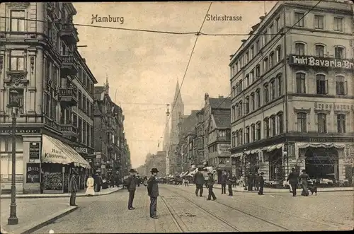 Ak Hamburg Mitte Altstadt, Steinstraße, Gasthaus