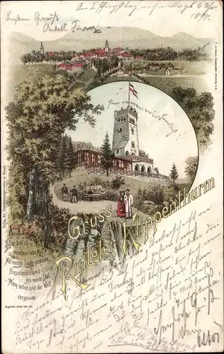 Litho Rinteln an der Weser, Rinteler Klippenturm