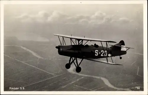 Ak Niederländisches Militärflugzeug, Fokker S 9