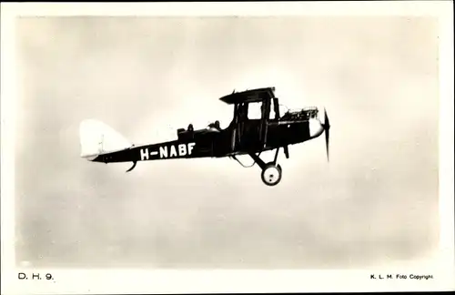 Foto Ak DH 9, H NABF, KLM Flugzeug