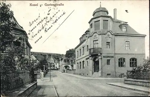 Ak Kusel in der Pfalz, Distrikts Sparkasse in der Gartenstraße