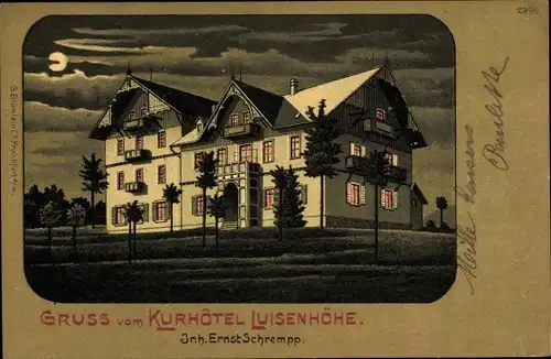 Mondschein Litho Horben im Breisgau, Kurhotel Luisenhöhe