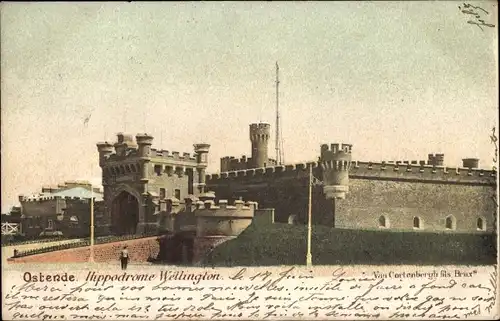 Ak Ostende Westflandern, Hippodrome Wellington, Außenansicht