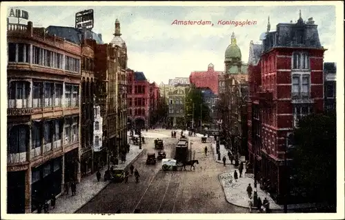 Ak Amsterdam Nordholland Niederlande, Koningsplein