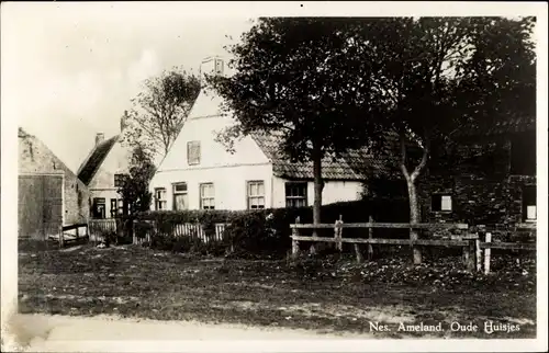 Ak Nes Ameland Friesland Niederlande, Oude Huisjes