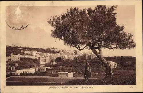 Ak Sidi Bou Saïd Tunesien, Vue Générale, Blick auf den Ort