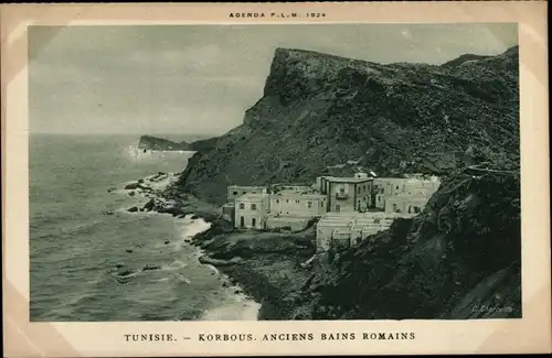 Ak Korbous Tunesien, Anciens Bains Romains, Blick auf das alte Bad