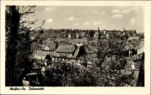 Ak Meißen an der Elbe, Teilansicht, Kirchturm