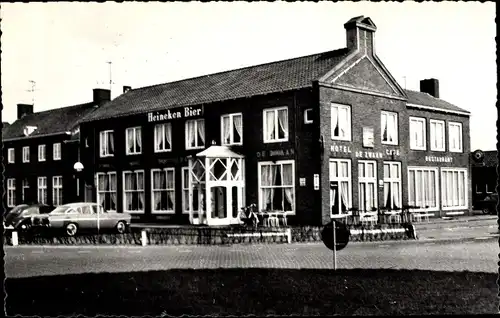 Ak Schoondijke Sluis Zeeland Niederlande, Hotel De Zwaan