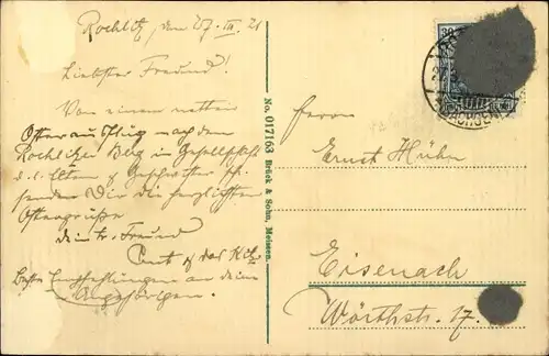 Ak Rochlitz an der Mulde, Markt, Rathaus