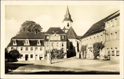 Ak Mutzschen Grimma in Sachsen, Karl-Liebknecht-Platz